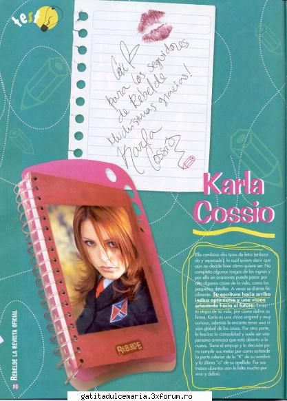 mooama vreau si yo un autograf personal!! :limba: kara cossio