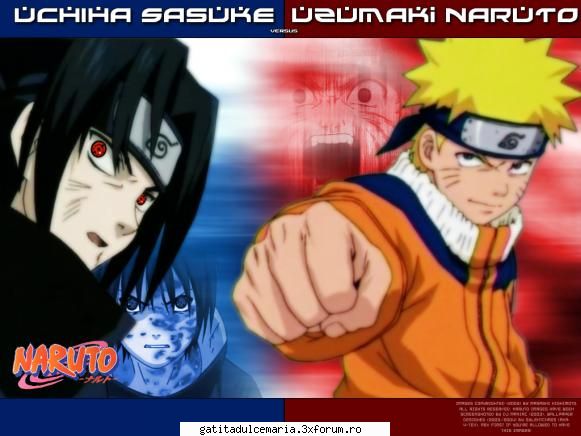 Naruto - sasuke vz.Naruto kre`i mai tare? - Desene