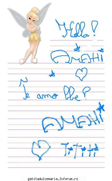 tinkerbell - ultima am incerca sa scriu - Anahi